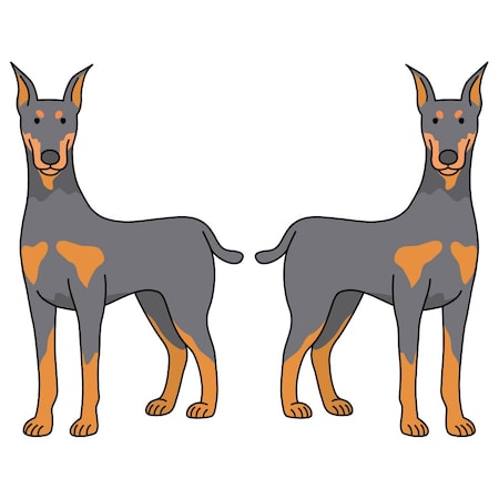 Doberman Pinscher Dog Decal, Dog Lover Decor Vinyl Sticker